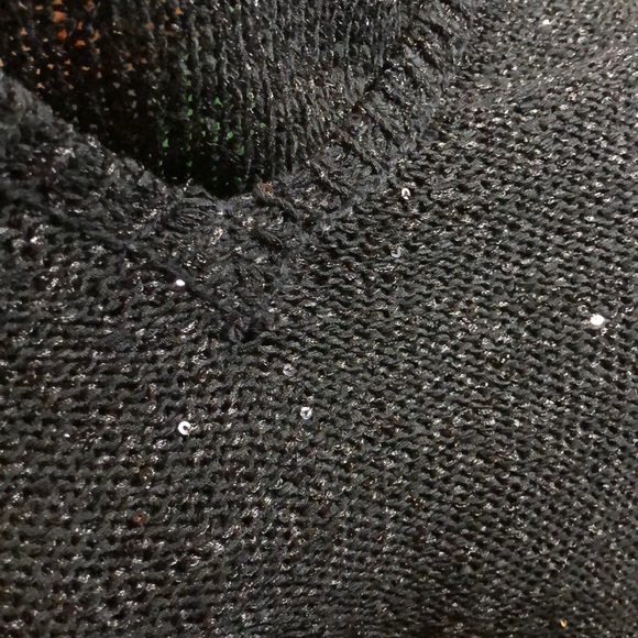 LOFT Black Sequence Sweater Size SP - Picture 4 of 4